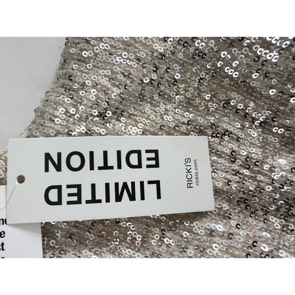 Rickis Sequin Dress Womens 2XL Gold Shimmer Sparkle Glam Party Event NWT$79 - Picture 14 of 16